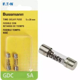 PK (20-2pk)-Bussmann 5A GDC Time Delay Glass Tube Electronic Fuse BP/GDC-5A