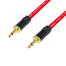 AV Link Cable 3.5 mm Mono Mini jack to 3.5 mm Mono Mini Jack Lead Audio Data DC (50 cm, Red)
