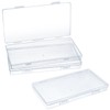 3PCS Rectangular Clear Plastic Storage with Lid, 6.5×3.4×0.67 Inches Rectangular