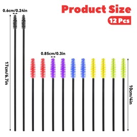 12 Pcs Hummingbird Feeder Cleaning Brush, Mini Nylon Tube Brush Set Hummingbird Feeder Parts Green Purple Red Blue Yellow Small Cleaner Brush for Bottles Tubes Jars Bird Feeder