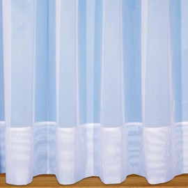 John Aird Sarah - Plain White Net Curtain With 7" Envelope Hem Base - Sold In Set Sizes (3 Metres Width, Drop: 36" (91cm))
