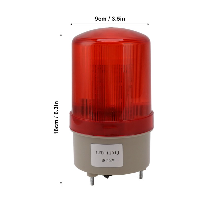 DC12V Rotating Warning Light Rotating Acoustic Optical Warning Buzzer Signal