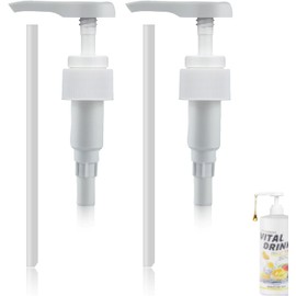 Heanvmyss Bottle Pump Dispenser,2 Pcs Universal Plastic Replacement Pumps,Shampoo Pump Reusable Suitable for Bottles with 2.5cm Mouth for Oils,Alcohol,Soap,Lotion,Kitchen,Hotel(White)