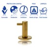 Kon-fort Home Towel Hooks Golden Bathroom Set of 2 Stainless