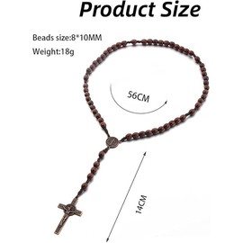Fizzix Elegant Rosary Beads for Catholic Men – Smooth Prayer Beads with Durable Crucifix | Lightweight, Comfortable for Daily Wear & Meditation