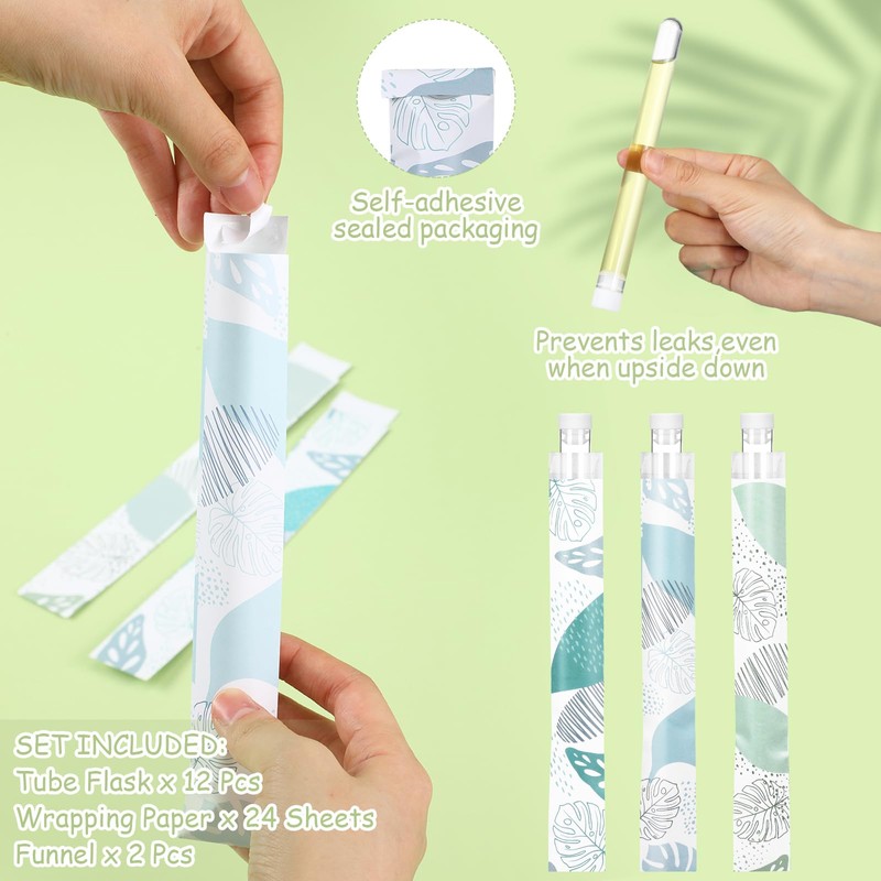 Copkim 38 Pcs Tampon Flask Set Included Tube Flasks for