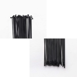 SENQI 36 Pcs Steel Stainless Steel Bicycle Spokes 80mm-297mm with Copper Cap (260mm/Black)