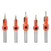 5pcs Countersink Drill Bit Woodworking Screws Chamfering Wood Hole Drills