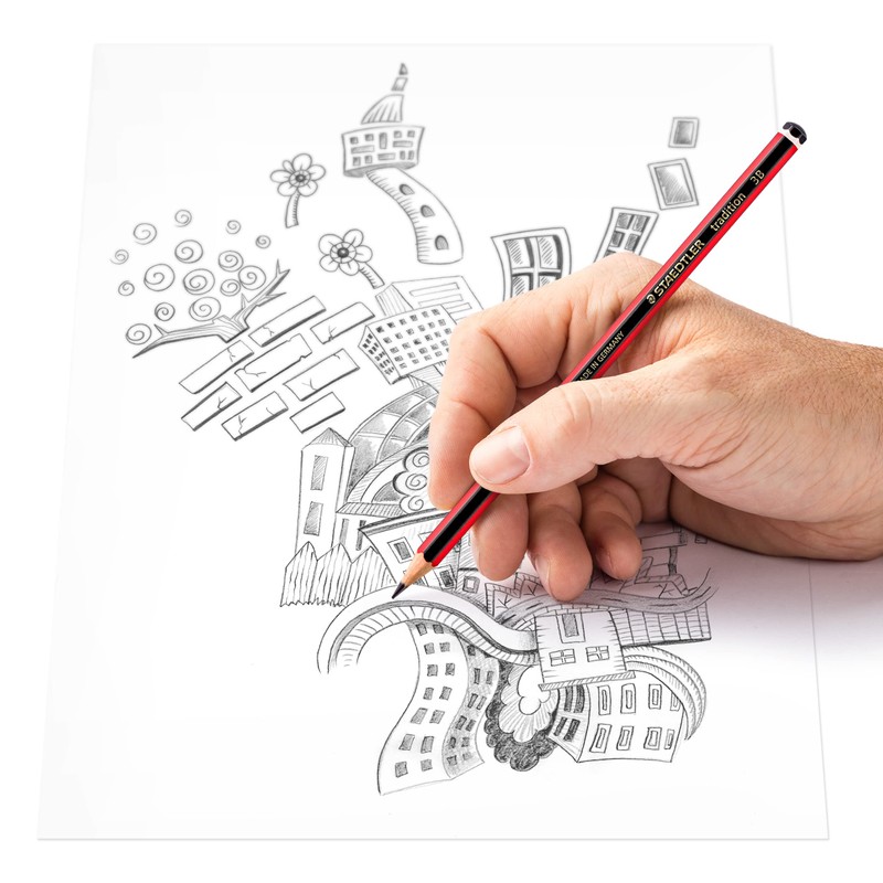 STAEDTLER 110 Tradition Pencil Cedar Wood 3B Pack of 12