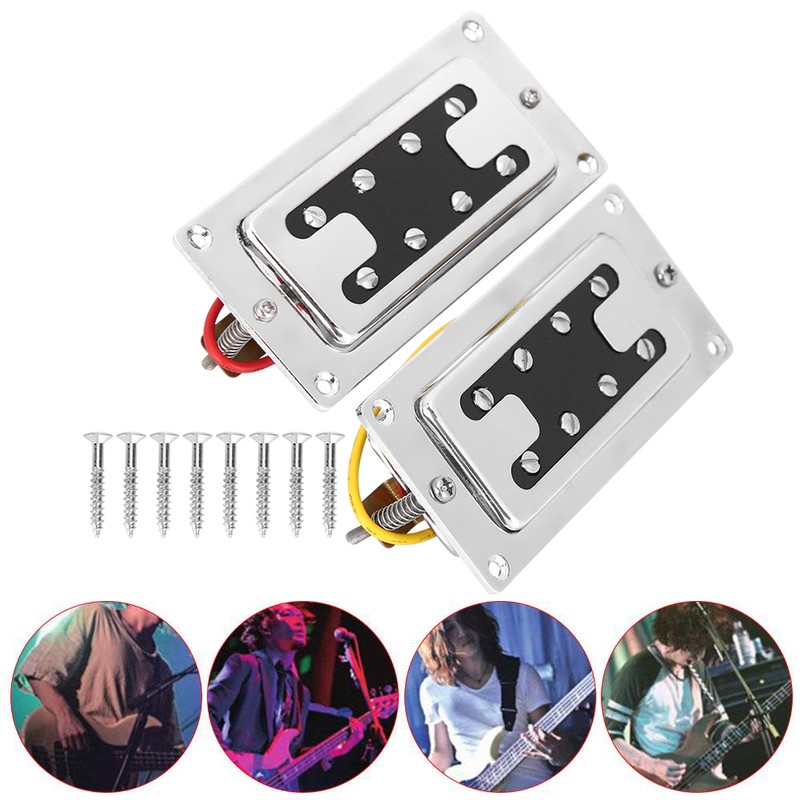 Pickup Guitar Bass Parts Lightweight Musical Instrument Accessories Silver 12K‑Resistance(Silver