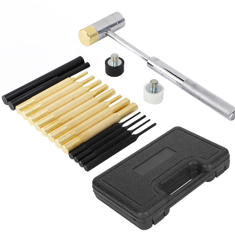 17Pcs Punch Set Mechanical Installation Round Punches Maintenance Tool Kit