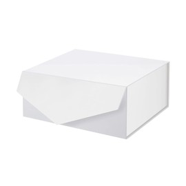 PACKQUEEN Gift Boxes 9x6.5x3.8 Inches, White Gift Box, Bridesmaid Groomsman Box, Gift Box with Lid, Rectangle Collapsible Box with Magnetic Lid for Gift Packaging (Matte White)