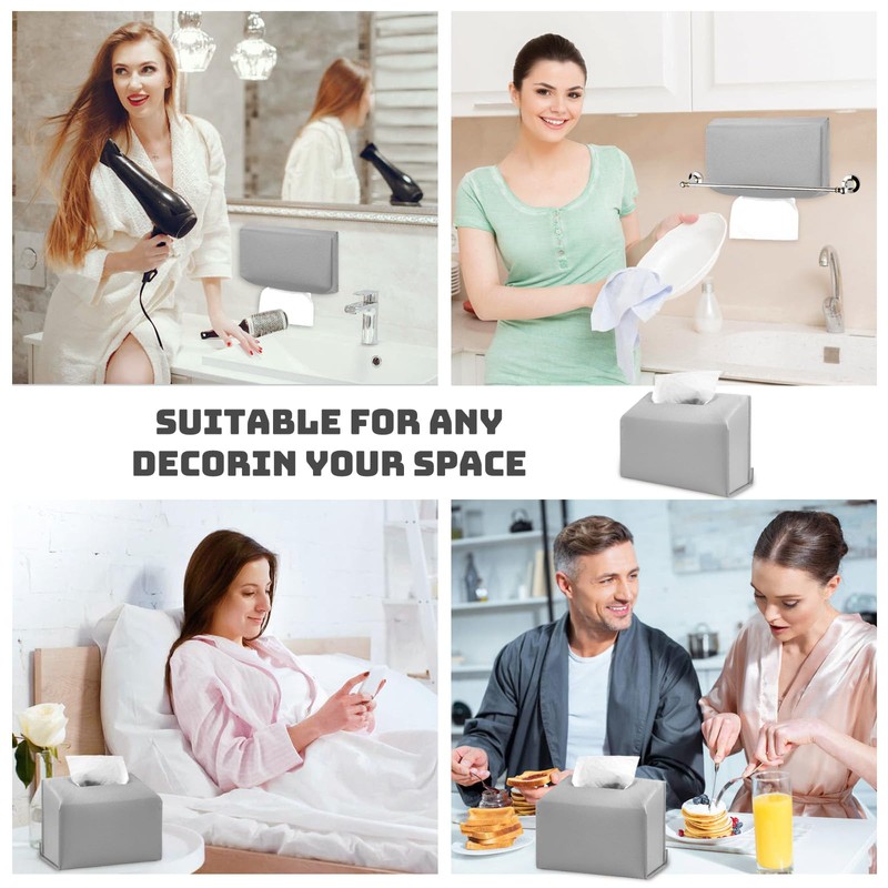 Stylish Tissue Box Cover Holder Compatible with Kleenex Disposable Paper
