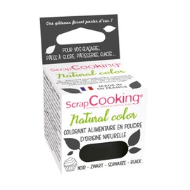 SCRAPCOOKING - COLORANT POUDRE NATURELLE NOIR 3 GR - SCRAPCOOKING - FDS-011136