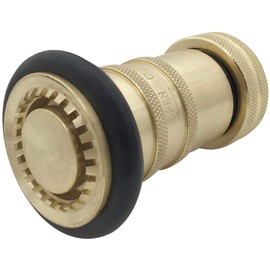 RosyOcean 1 Inch NH / NST Fire Hose Nozzle Brass Fire Equipment Industial Heavey Duty Spray Jet Fog Nozzle