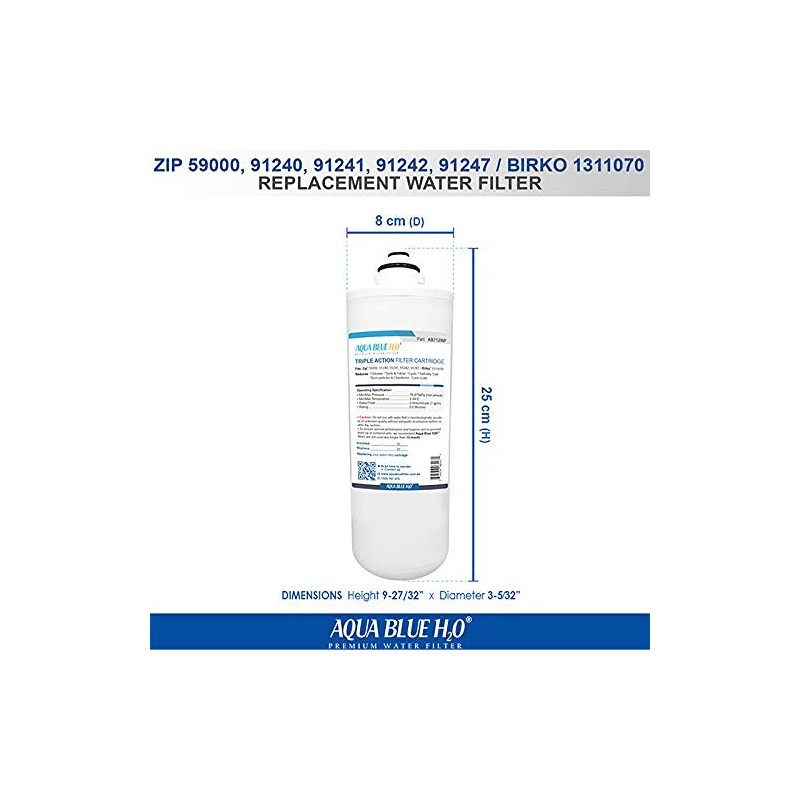 Zip 91240 Hydrotap Compatible Triple Action Water Filter