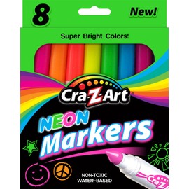 Cra-Z-art Neon Broadline Markers, 8 Count (10112)
