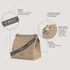 Pelli Crossbody JUTE Insulated Lunch Bag, Charcoal Grey
