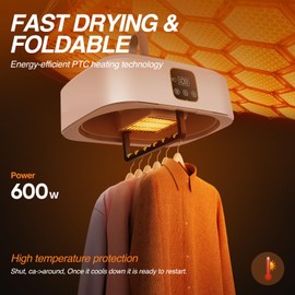 Havrixor Portable Clothes Dryer - Hanging Portable Mini Dryer Machine for Laundry Apartments and Travelling, RV, Hotel Room