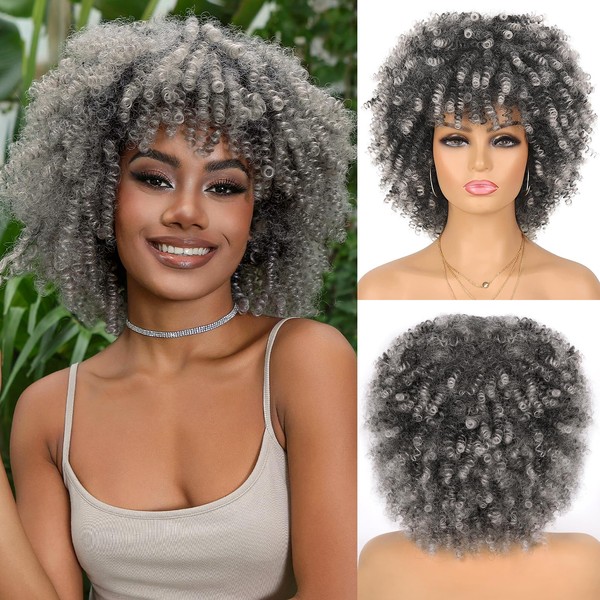 Looxey Afro Wig for Black Women Fluffy and Soft Synthetic
