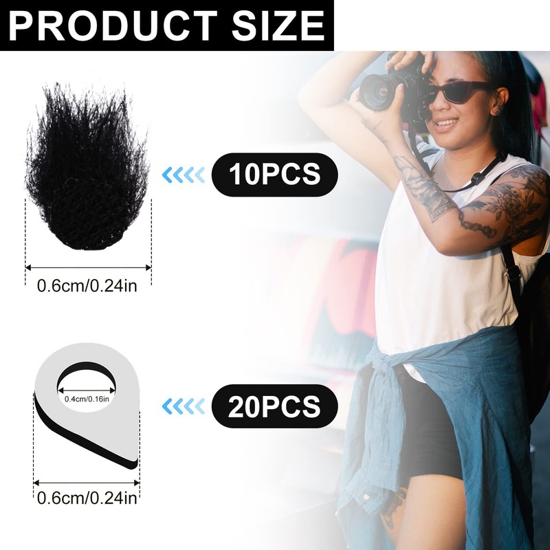 TOYMIS 10pcs Microphone Wind Filter, Camera Mic Muff 20pcs Camera