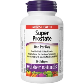 Webber Naturals Super Prostate, 60 Softgels, Helps Relieve Urological Symptoms, Comprehensive Formula Containing Saw Palmetto