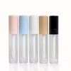 8ml Clear White Large Brush Wand Lip Gloss Tube with Pink Cap (Empty Tint Bottle) Thick Pink + 8ML 30ea