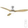 Frstem Ceiling Fan with Light | 52" Flush-Mounted Wood Design