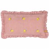 furn. Les Fruites Embroidered Ruffle Cushion Cover - Lemons -
