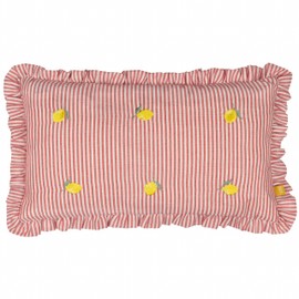 furn. Les Fruites Embroidered Ruffle Cushion Cover - Lemons - 30x50cm