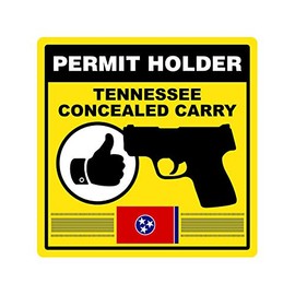 fagraphix Tennessee Concealed Carry Permit Holder Sticker Self Adhesive Vinyl 2a permited FA Vinyl - 4.00 Wide
