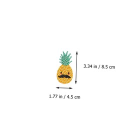 Ipetboom 10Pcs DIY Diamond Sticker Art Craft Kit for Cute Pineapple Refrigerator Magnets Painting Stickers for Creative Decoration and Fun Activities