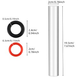 2 Pcs Acrylic Roller Clay Rolling Pin, Polymer Clay Roller Tools,Perfect Ceramics Clay Pottery Craft Tool with Thickness Rings for Shaping, Sculpting, Modeling DIY Crafts