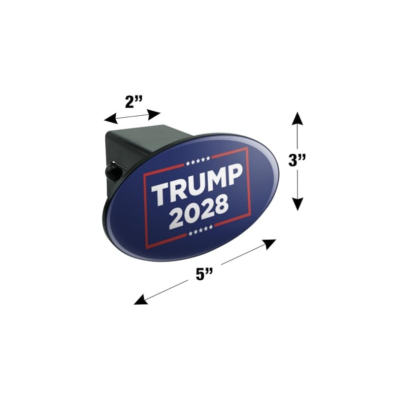 Graphics & More Trump 2028 Oval Tow Hitch Cover Trailer