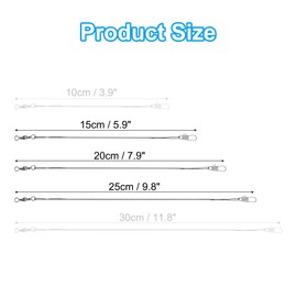 PATIKIL Fishing Wire Leaders 6" 8" 10", 30Pcs 30LB Strength Nylon-Coated Fishing Line Leaders with Swivel and Snap for Saltwater Freshwater, Black