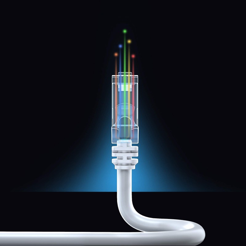 Maximm - Cable Ethernet CAT6 (1 pie), color blanco