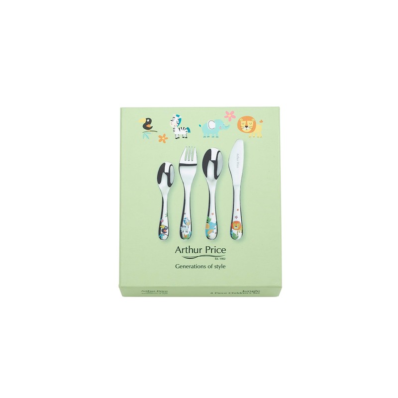 Arthur Price XPCH1017 4 Piece Child's Cutlery Set, Stainless Steel