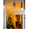 Artificial Mistletoe Christmas Decor - Christmas Ornaments with Bells Red