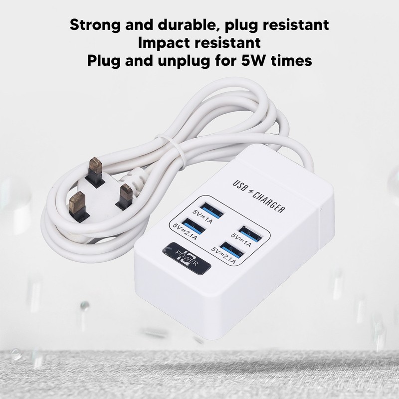 USB Socket Outlet Smart Fast Charging Multifunctional Portable White Small