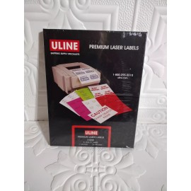 U-Line Uline 100 Premium Laser Labels S-5045 8 1/2" X 11" White, NEW