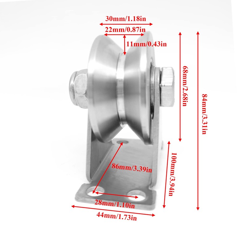 3in 304 Stainless Steel Sliding Gate Wheels V Groove Track