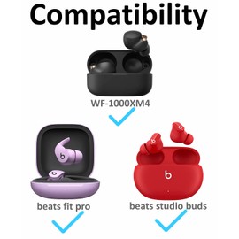 A-Focus 【 Double Flange Ear Tips 】 Compatible with Beat Studio Buds/Fit Pro/WF-1000XM5 / WF-1000XM4, Noise Reduce Replacement Eartips Buds Wings Compatible with Beat Fit Pro L/M/S