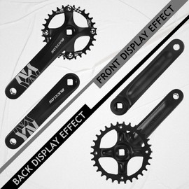 AEYINO 104 BCD 30/32/34/38/40/42T Mountain Bike Single Speed Crankset,170mm Square Taper Crankset with Narrow Wide Teeth Round Chainring,Bicycle Crank Arm Set