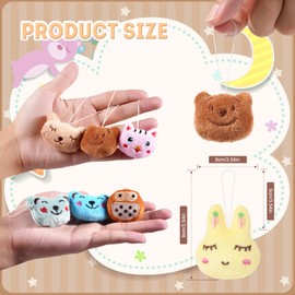 VISATOR 50pcs Mini Stuffed Animals Keychains– Small Plush Toys Bulk for Claw Machine Prizes, Party Favors for Kids, Classroom Rewards, Carnival Gifts, Goodie Bags, Easter & Birthday Gifts