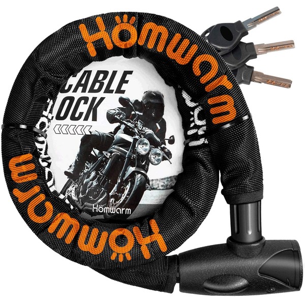 Homwarm Bike Lock Chain Lock Bike Bicycle Wire Lock Diameter
