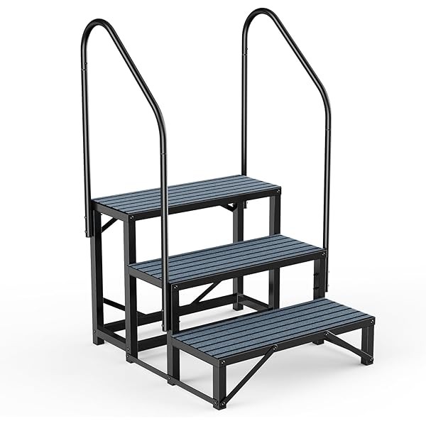 RV Steps Spa Steps with Handrail - Hot Tub Steps