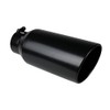 Spec-D Tuning 4"Inlet/6" Outlet Black Stainless Steel Truck Bolt-On Exhaust