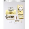 Dllween Crystal Door Knob, Glass Gold Door Knob Interior, Polished