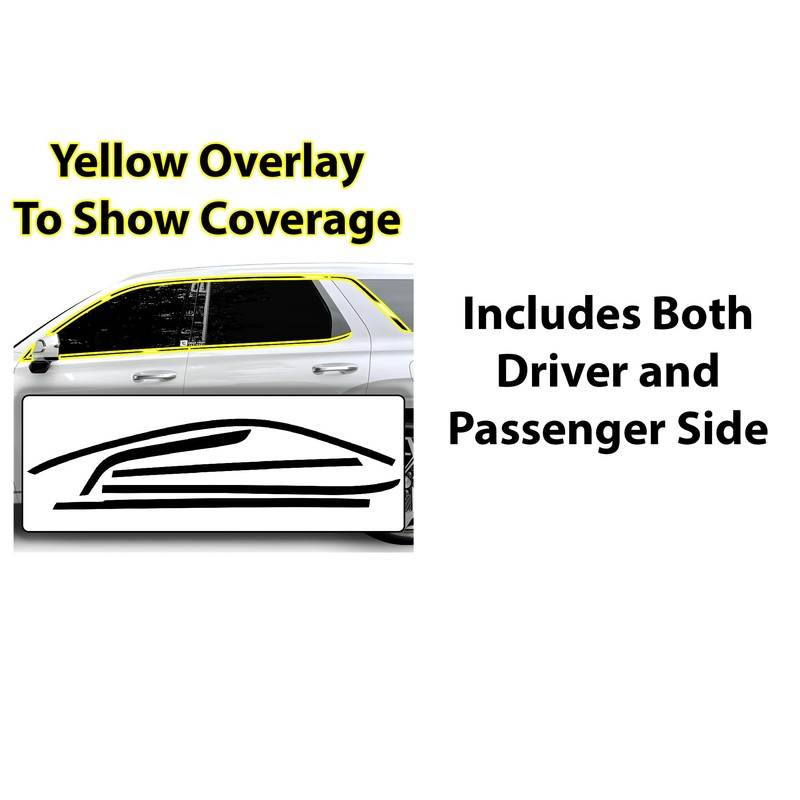 BOGAR TECH DESIGNS Side Window Chrome Delete Dechrome Film Overlay