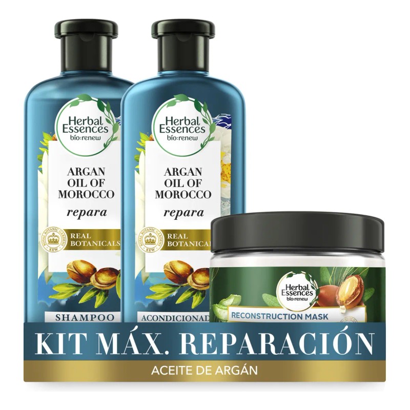 Kit Shampoo, Acondicionador y Mascarilla Herbal Essences